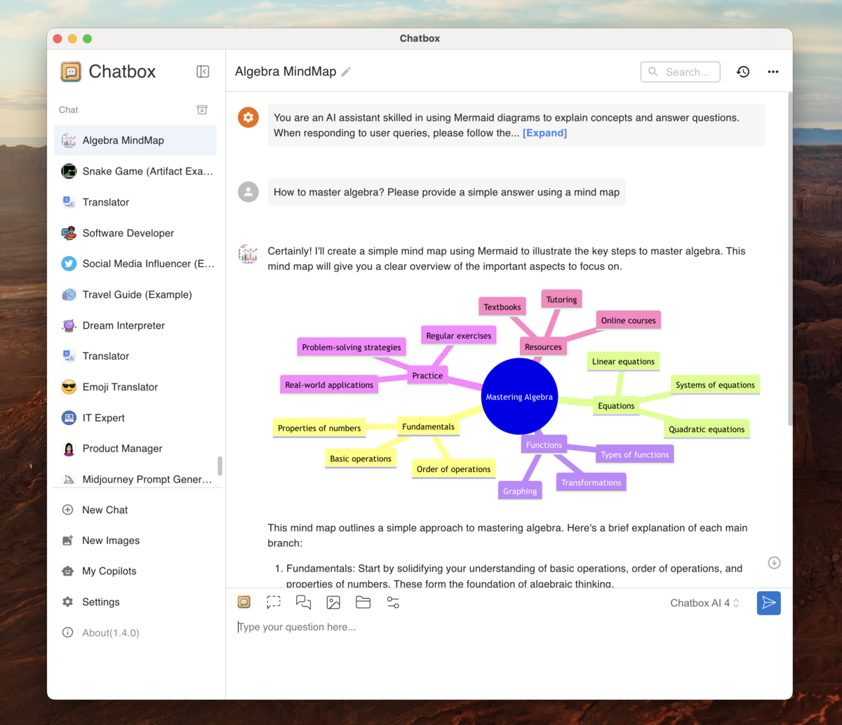 Chatbox AI Data Visualization Analysis Chart